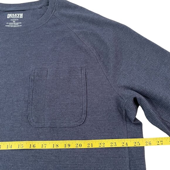 Duluth Trading Co. Thermal Shirt Men's Size XL Gray Long Sleeve Waffle Knit - Picture 3 of 5
